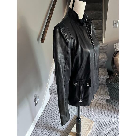 BETSEY JOHNSON Biker Moto Jacket Black Large - Picture 6 of 6